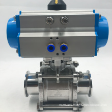 Clamp Connection Way Non-retention Pneumatic Actuator Ball Valve